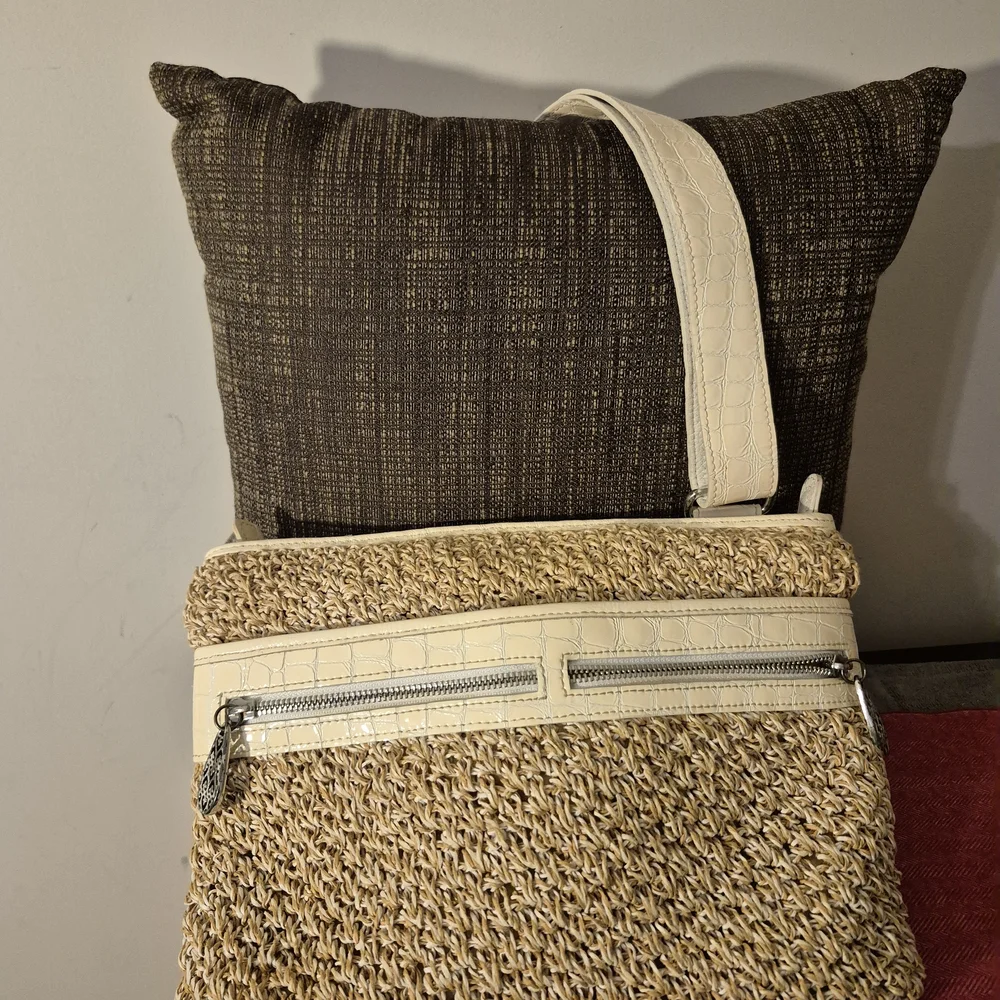 Brighton Cream and Tan Floral Interior Bag - Picture 1 of 4